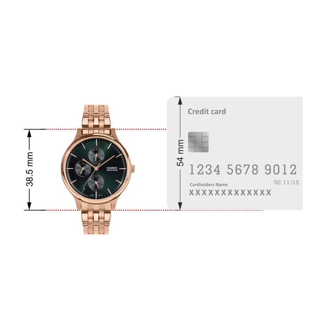 Casio Enticer Ladies Quartz Green Dial Analog Women's Watch LTP-SN7YR-3A [A2498]