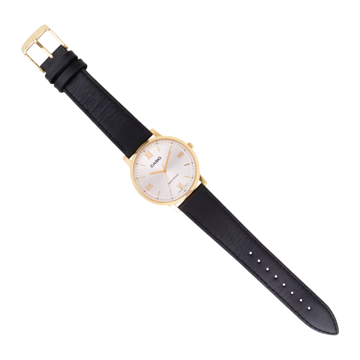 Casio Enticer Analog Silver Dial Leather Men's Watch MTP-SN11GL-7A (A2160)